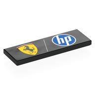 Деталь LEGO Tile 2 x 6 with Ferrari, HP Logo print, Черный