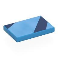 Деталь LEGO Tile 2 x 3 with Dark Blue Shapes print, Темно-лазурный