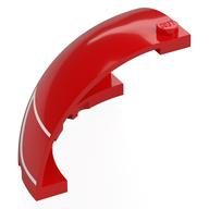 Panel 5 x 5 x 3 1/3 Corner, Curved Top with White Stripe print