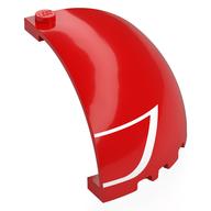 Panel 5 x 5 x 3 1/3 Corner, Curved Top with White Stripe print