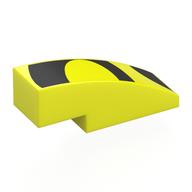 Brick Curved 3 x 1 No Studs with Black Shapes print