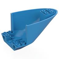 Деталь LEGO Aircraft Fuselage Curved Aft Section 6 x 10 Bottom, Pinholes, Темно-лазурный