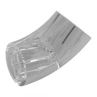 Деталь LEGO Brick Round 2 x 2 D. Tube with 45° Elbow and Axle Holes (Crossholes) at Each End [LONG], Прозрачный бесцветный