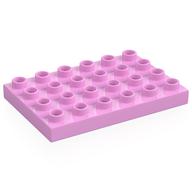 Деталь LEGO Пластина 4 x 6, Ярко-розовый