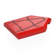 Деталь LEGO Tile Special 2 x 3 Pentagonal with Black Spider-Webs print, Красный