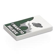 Деталь LEGO Tile 2 x 3 with Pixelated Orange Eye print, Белый