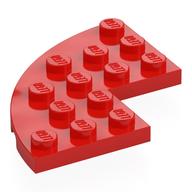 Деталь LEGO Пластина круглая угловая 5 x 5, с вырезом 2 x 2, Красный