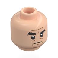 Деталь LEGO Голова минифигурки, с рисунком, Светлый телесный