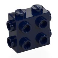 Деталь LEGO Brick Special 1 x 2 x 1 2/3 with Eight Studs on 3 Sides, Темно-синий