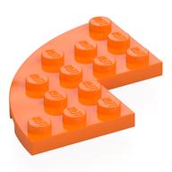 Деталь LEGO Пластина круглая угловая 5 x 5, с вырезом 2 x 2, Оранжевый