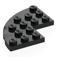 Деталь LEGO Пластина круглая угловая 5 x 5, с вырезом 2 x 2, Черный