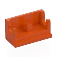 Деталь LEGO Кирпичик шарнирный 1 x 2, основание, Красно-оранжевый