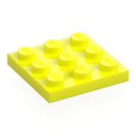Деталь LEGO Пластина 3 x 3, Насыщенный желтый