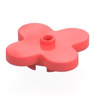 Деталь LEGO DESIGN PLATE 4X4X2/3, NO. 1, Коралловый