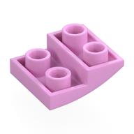 Деталь LEGO Скос изогнутый перевёрнутый 2 x 1, Ярко-розовый