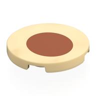 Деталь LEGO Tile Round 3 x 3 with Reddish Brown Dot Print, Песочный