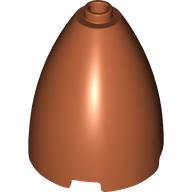 Деталь LEGO Cone 3 x 3 x 3 (Elliptic Paraboloid) with Internal Axle Hole, Темно-оранжевый