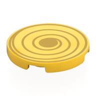 Деталь LEGO Tile Round 3 x 3 with Gold Swirl print, Желтый