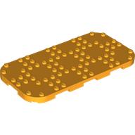 Деталь LEGO Plate Round Corners 8 x 16 x 2/3 Circle with Reduced Knobs, Ярко-светло-оранжевый