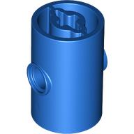 Деталь LEGO Brick Round 2 x 2 x 3 D. Tube with Axle Holes (Crossholes) at Each End, Pin Holes In Sides, Голубой