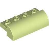 Деталь LEGO Кирпичик изогнутый 2 x 4 x 1, Желто-зеленый