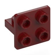 Деталь LEGO Bracket 1 x 2 - 2 x 2 Centered, Темно-красный