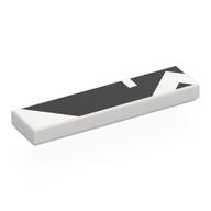 Деталь LEGO Tile 1 x 4 with Black Shapes print, Белый