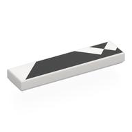 Деталь LEGO Tile 1 x 4 with Black Shapes print, Белый