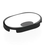 Tile Round 2 x 3 with White Surface, Black Oval in Edge (Eye) print