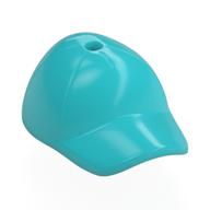 Деталь LEGO Minifig Cap - Short Curved Bill with Seams and Hole on Top, Средне-лазурный