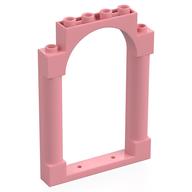 Деталь LEGO Panel 1 x 6 x 7 with 2 Columns and Arch, Теплый розовый