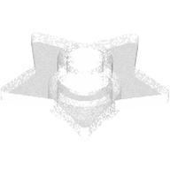 Деталь LEGO Plate Special 5-Point Star 2 x 2 with One Stud, Прозрачный опаловый