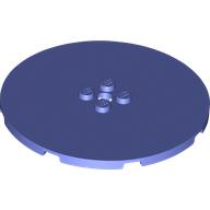 Деталь LEGO Plate Round 8 x 8 with 4 Center Studs, Сине-фиолетовый