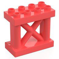 Деталь LEGO Support 2 x 4 x 3, Girder, Коралловый
