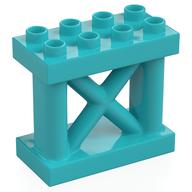 Деталь LEGO Support 2 x 4 x 3, Girder, Средне-лазурный