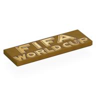 Деталь LEGO Tile 2 x 6 with 'FIFA WORLDCUP' print, Жемчужно-золотой