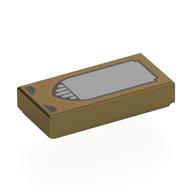 Tile 1 x 2 with print