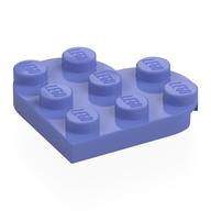 Деталь LEGO Plates Angled 3 x 3 with Heart Shape, Сине-фиолетовый