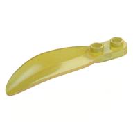 Деталь LEGO Plant, Leaf 2 x 6 x 1 with 2 Studs, Прозрачный желтый опаловый