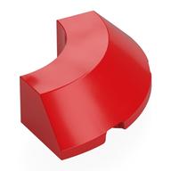 Деталь LEGO Brick Round Corner 4 x 4 x 1 with Bottom Cut Outs [No Studs Flat Top][1/4 Arch], Красный
