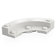 Деталь LEGO Brick Round 5 x 5 Macaroni with 1 / 3 Inner Side, Белый