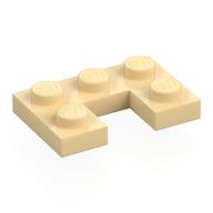 Деталь LEGO Пластина 2 x 3, с вырезом 1 x 1, Песочный