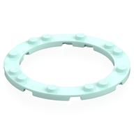 Деталь LEGO Plate 8 x 8 Round with 6 x 6 Round Cutout, Светлый морской волны