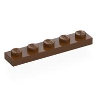 Деталь LEGO Пластина 1 x 5, Красно-коричневый
