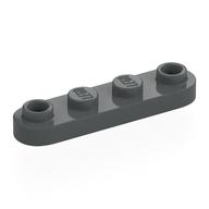 Деталь LEGO Пластина специальная скруглённая 1 x 4, с 2 открытыми штырьками, Темный сине-серый