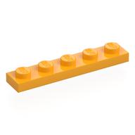 Деталь LEGO Пластина 1 x 5, Ярко-светло-оранжевый