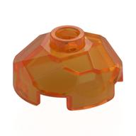 Деталь LEGO Rock Boulder 2 x 2 x 2/3, Top, Прозрачный оранжевый