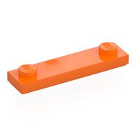 Деталь LEGO Пластина специальная 1 x 4, с 2 штырьками, с новой изнанкой, Оранжевый