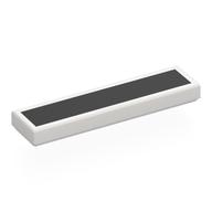 Деталь LEGO Tile 1 x 4 with Black Rectangle print, Белый