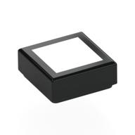 Деталь LEGO Tile 1 x 1 with White Surface print, Черный